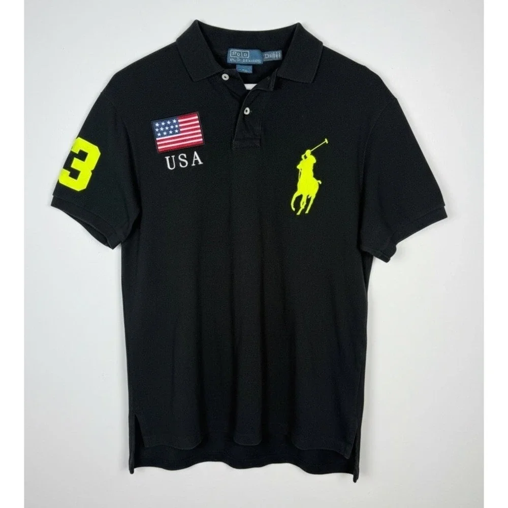 Polo Ralph Lauren Short Sleeve Shirt Big pony #3 collection Mens Large USA Polo